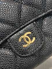 	 Bagsaaa Chanel Wallet Black Caviar Gold Hardware - 18 x 11 cm - 4