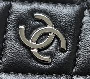 Bagsaaa Chanel Black Caviar Coin Purse Silver Hardwware - 7.5×2×11.cm - 3