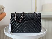 Bagsaaa Chanel Chevron Flap Bag Lambskin Leather Black - 25cm - 4