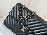Bagsaaa Chanel Chevron Flap Bag Lambskin Leather Black - 25cm - 3