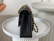 	 Bagsaaa Chanel Chevron Flap Bag Caviar Leather Black - 25cm - 6