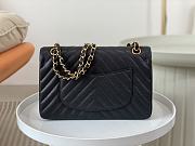 	 Bagsaaa Chanel Chevron Flap Bag Caviar Leather Black - 25cm - 4