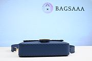 Bagsaaa Fendi Baguette Blue Selleria bag with oversize topstitching  - 6