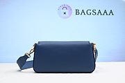 Bagsaaa Fendi Baguette Blue Selleria bag with oversize topstitching  - 3