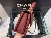 Bagsaaa Chanel Trendy CC Large Quilting Burgundy Leather Gold Hardware 25cm - 6