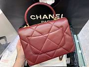 Bagsaaa Chanel Trendy CC Large Quilting Burgundy Leather Gold Hardware 25cm - 5