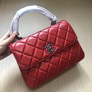 	 Bagsaaa Chanel Trendy CC Red Silver Hardware 25cm - 1