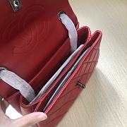 	 Bagsaaa Chanel Trendy CC Red Silver Hardware 25cm - 5