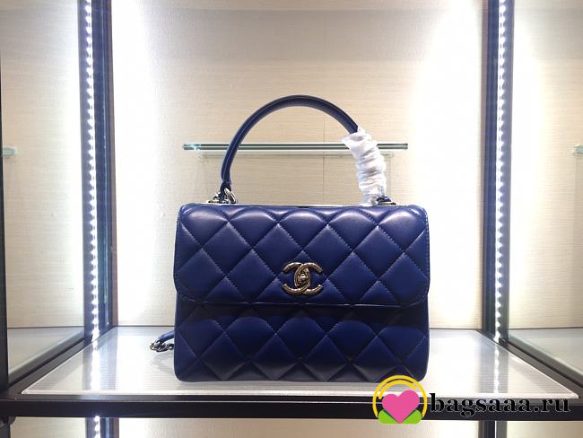 Bagsaaa Chanel Trendy CC Blue Gold Hardware 25cm - 1