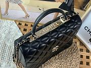 Chanel Black Large Trendy CC Lambskin Leather Flap Bag - 6