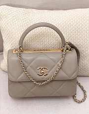Bagsaaa Chanel Trendy CC Large Quilting Grey Leather Gold - 1