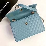 Bagsaaa Chanel Trendy CC Chevron Blue Leather - 6