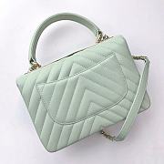 	 Bagsaaa Chanel Trendy CC Chevron Green Leather - 5