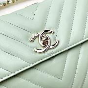 	 Bagsaaa Chanel Trendy CC Chevron Green Leather - 2