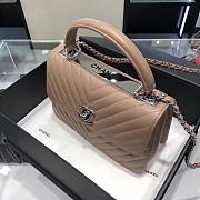 	 Bagsaaa Chanel Trendy CC Chevron Taupe Leather Silver Hardware - 5