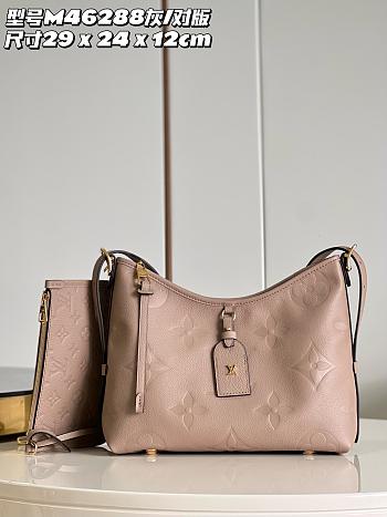 	 Bagsaaa Louis Vuitton Carryall PM bag Taupe