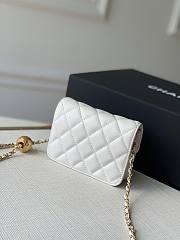 Bagsaaa Chanel Mini Belt Bag White Lambskin - 12x3x9cm - 6