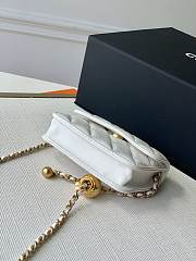 Bagsaaa Chanel Mini Belt Bag White Lambskin - 12x3x9cm - 4