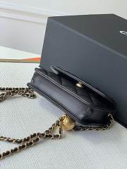 	 Bagsaaa Chanel Mini Belt Bag Black Lambskin - 12x3x9cm - 4