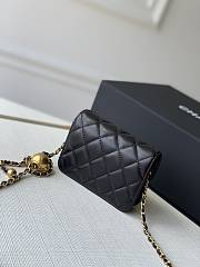 	 Bagsaaa Chanel Mini Belt Bag Black Lambskin - 12x3x9cm - 3