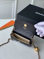 	 Bagsaaa Chanel Mini Belt Bag Black Lambskin - 12x3x9cm - 2
