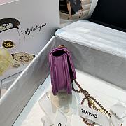 Bagsaaa Chanel Belt Bag Purple Lambskin - 13.5x9x4cm - 4