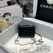 	 Bagsaaa Chanel Belt Bag Black Lambskin - 13.5x9x4cm - 3