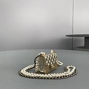 Bagsaaa Chanel Tiny Belt bag gold metal pearl chain - 6.2x2.7x4.7cm - 6