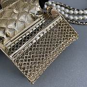 Bagsaaa Chanel Tiny Belt bag gold metal pearl chain - 6.2x2.7x4.7cm - 3