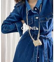 Bagsaaa Chanel Tiny Belt bag gold metal pearl chain - 6.2x2.7x4.7cm - 1
