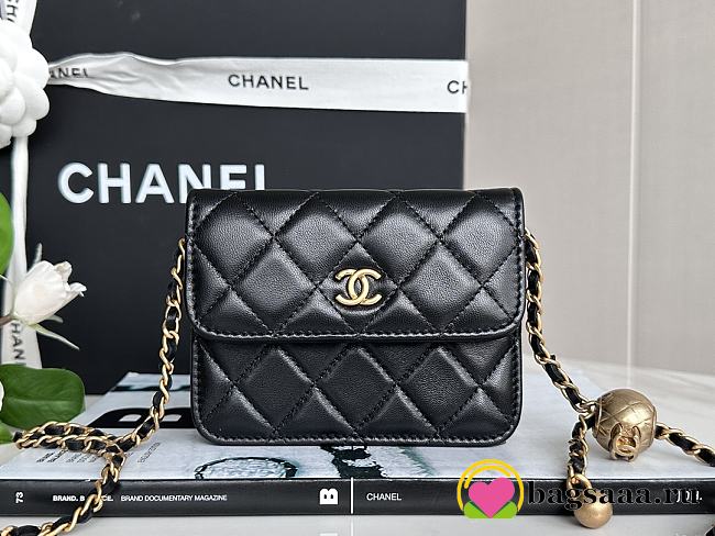 Bagsaaa Chanel Black Belt Bag - 12.5×10cm - 1