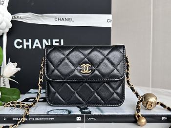 Bagsaaa Chanel Black Belt Bag - 12.5×10cm