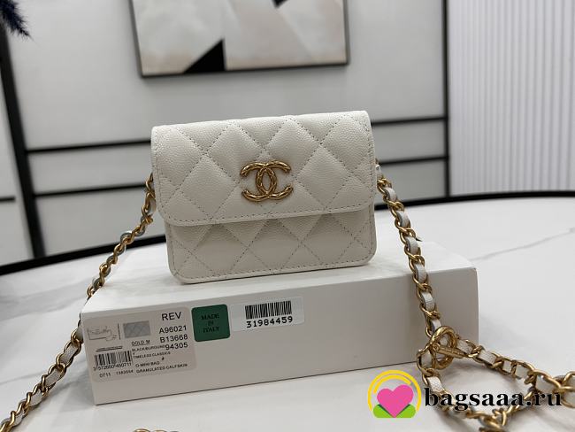 	 Bagsaaa Chanel Belt Bag 24k White - 1