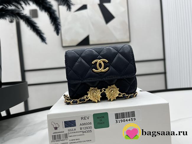 Bagsaaa Chanel Belt Bag A96006 Dark Blue 9cm - 1