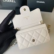 Bagsaaa Chanel Flap Belt Bag White Caviar - 11 ×2 ×7.5cm - 4