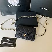 	 Bagsaaa Chanel Flap Belt Bag Black Caviar - 11 ×2 ×7.5cm - 1