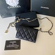	 Bagsaaa Chanel Flap Belt Bag Black Caviar - 11 ×2 ×7.5cm - 6