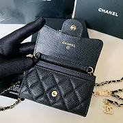 	 Bagsaaa Chanel Flap Belt Bag Black Caviar - 11 ×2 ×7.5cm - 2