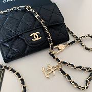 	 Bagsaaa Chanel Flap Belt Bag Black Caviar - 11 ×2 ×7.5cm - 3