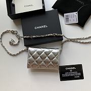 	 Bagsaaa Chanel Flap Belt Bag Silver - 11 ×2 ×7.5cm - 6