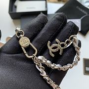 	 Bagsaaa Chanel Flap Belt Bag Silver - 11 ×2 ×7.5cm - 3