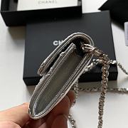 	 Bagsaaa Chanel Flap Belt Bag Silver - 11 ×2 ×7.5cm - 2