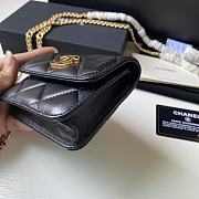Bagsaaa Chanel Belt Bag Black CC Logo 12.5x9cm - 5