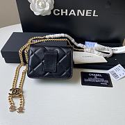 Bagsaaa Chanel Belt Bag Black CC Logo 12.5x9cm - 4