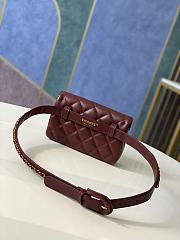 	 Bagsaa Chanel Belt bag Burgundy 18*3.5*12cm - 6