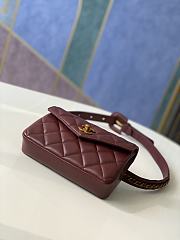 	 Bagsaa Chanel Belt bag Burgundy 18*3.5*12cm - 4