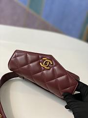 	 Bagsaa Chanel Belt bag Burgundy 18*3.5*12cm - 2