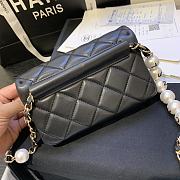 Bagsaaa Chanel Classic Belt Bag With Pearl Chain Black - 18cm - 4