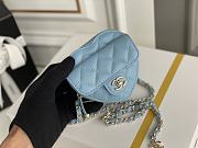 Bagsaaa Chanel Heart Belt Bag Blue - 11x8.5x5.5cm - 2