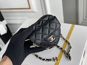 	 Bagsaaa Chanel Heart Belt Bag Black - 11x8.5x5.5cm - 6